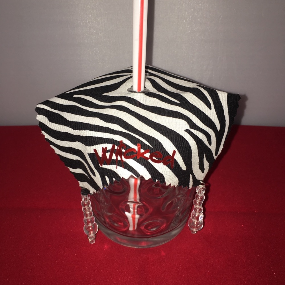 Zebra Print Beaded Drink Cover - Picture 6 of 8